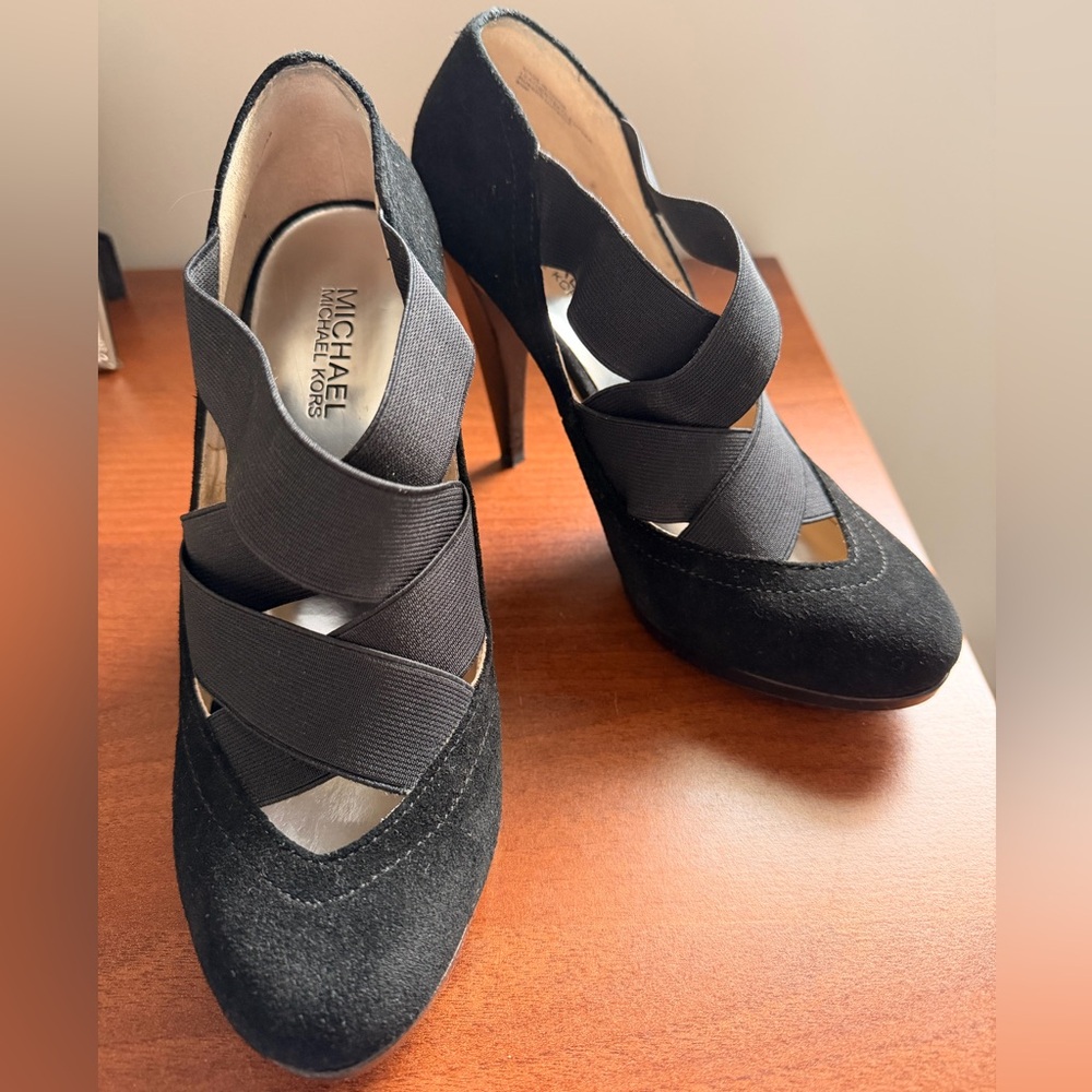 Michael Kors Black Crisscross Heels